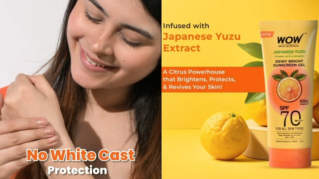 WOW Skin Science Japanese Yuzu + Vitamin C Sunscreen Gel SPF 70